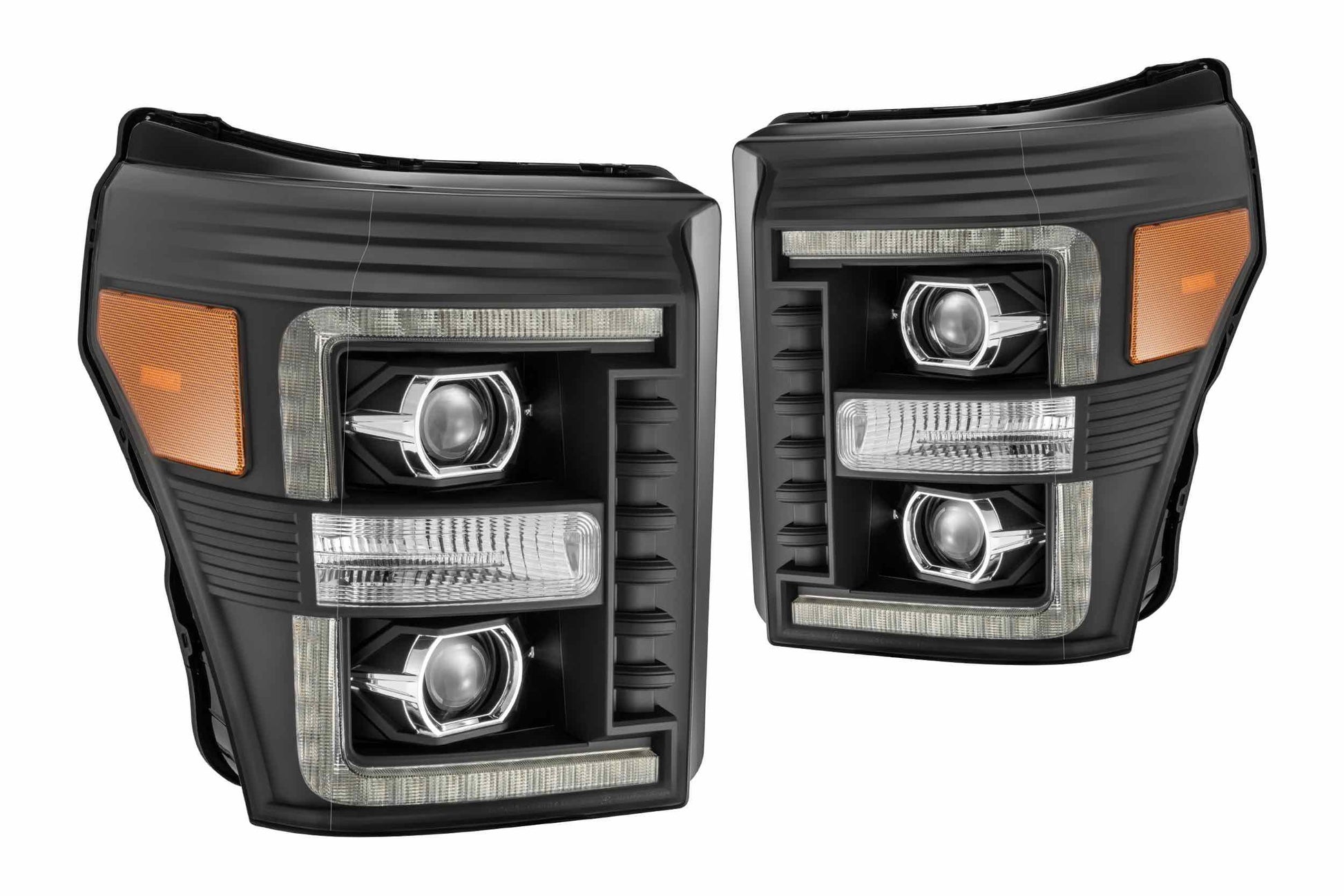 Aftermarket Truck Lights ARex Luxx LED Headlights: Ford Super Duty (11-16) - Alpha-Black (Set)