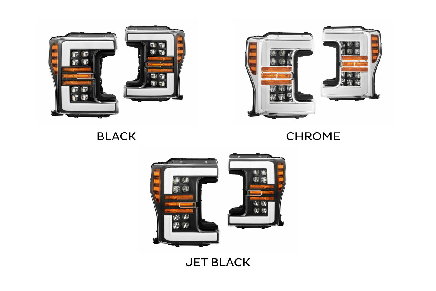 ARex Nova LED Headlights: Ford Super Duty (17-19) - Chrome (Set)