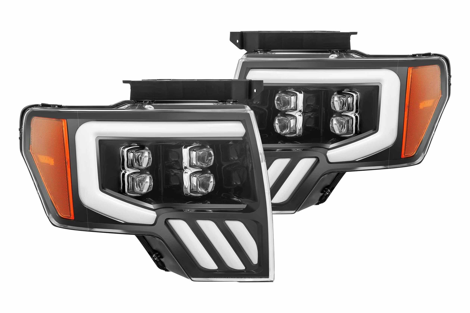 Aftermarket Truck Lights ARex Nova LED Headlights: Ford F150 (09-14) - Jet Black (Set)