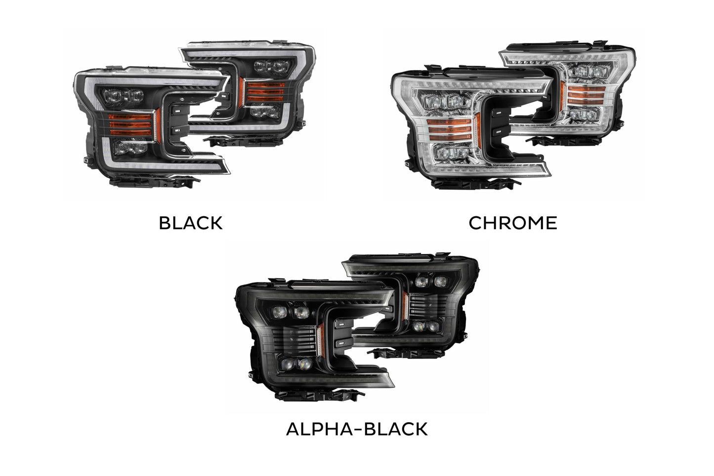 ARex Nova LED Headlights: Ford F150 (18-19) - Alpha-Black (Set)