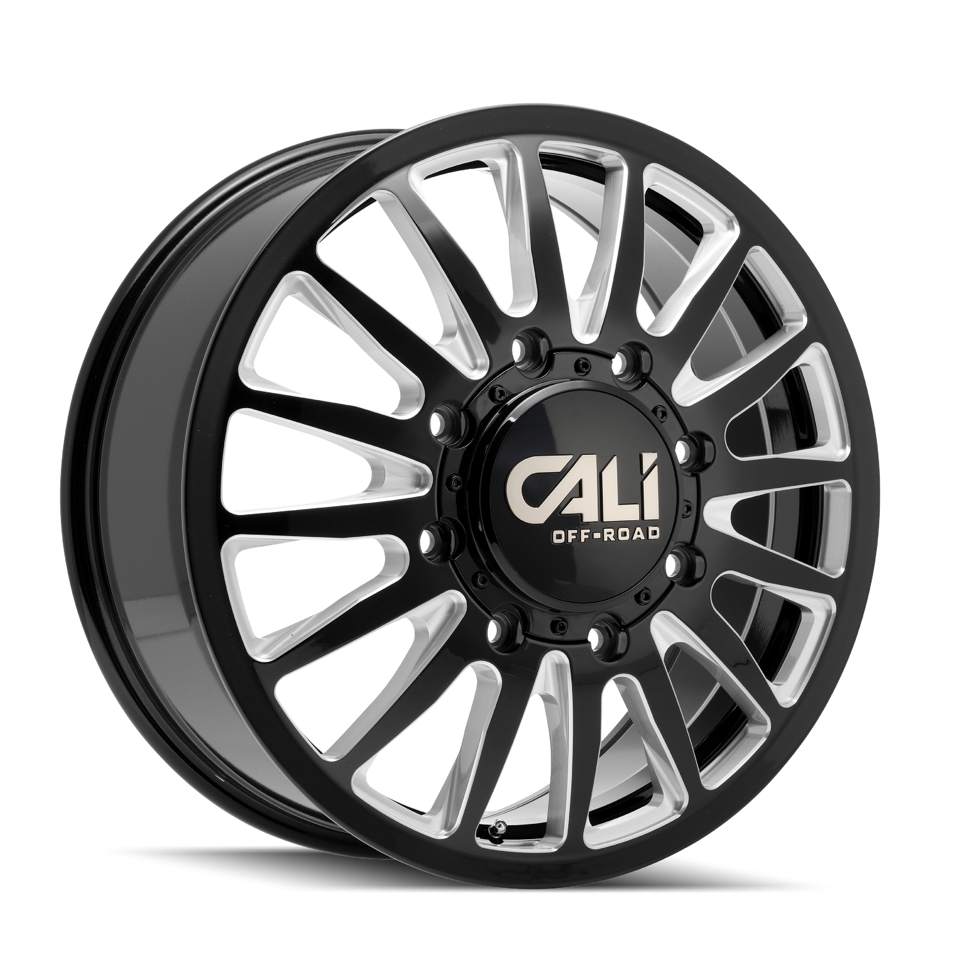 CALI OFF-ROAD SUMMIT DUALLY Wheels Gloss Black/Milled Spokes