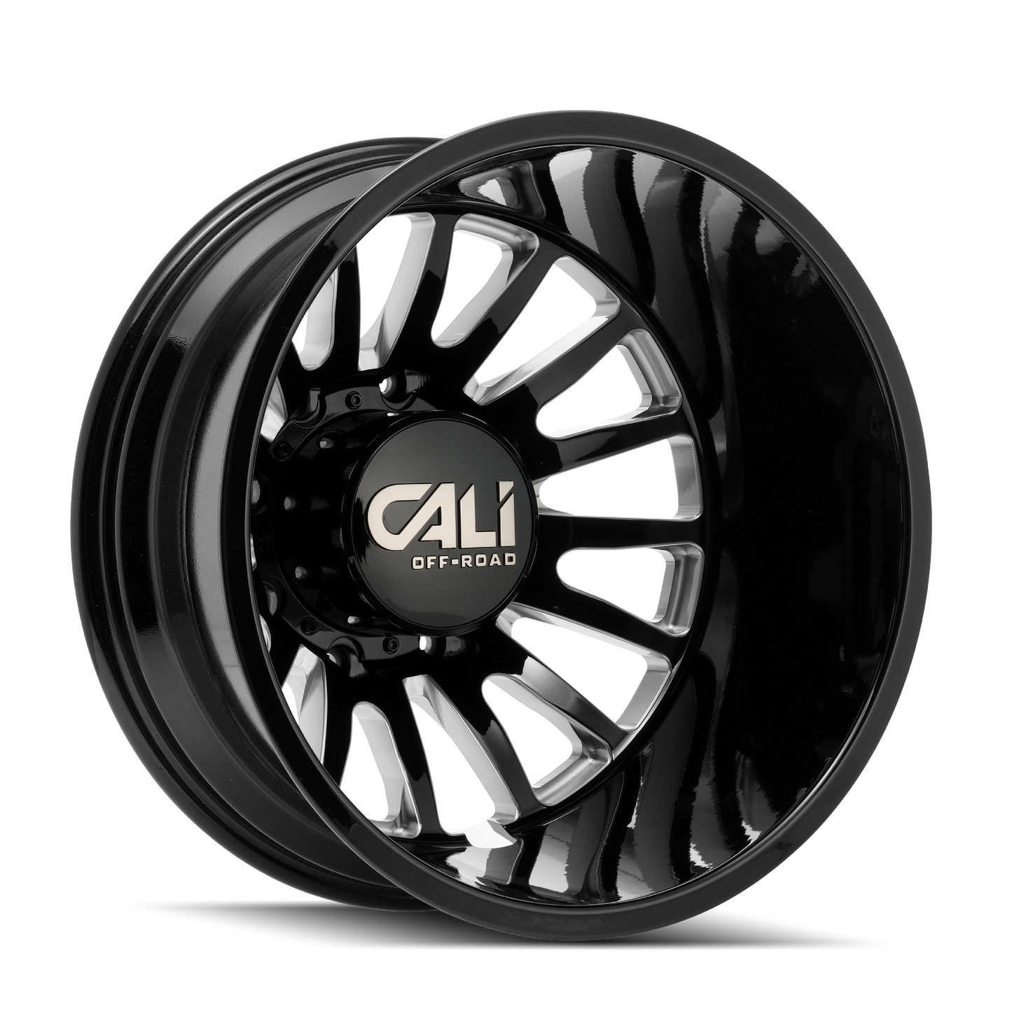 CALI OFF-ROAD SUMMIT DUALLY Wheels Gloss Black/Milled Spokes