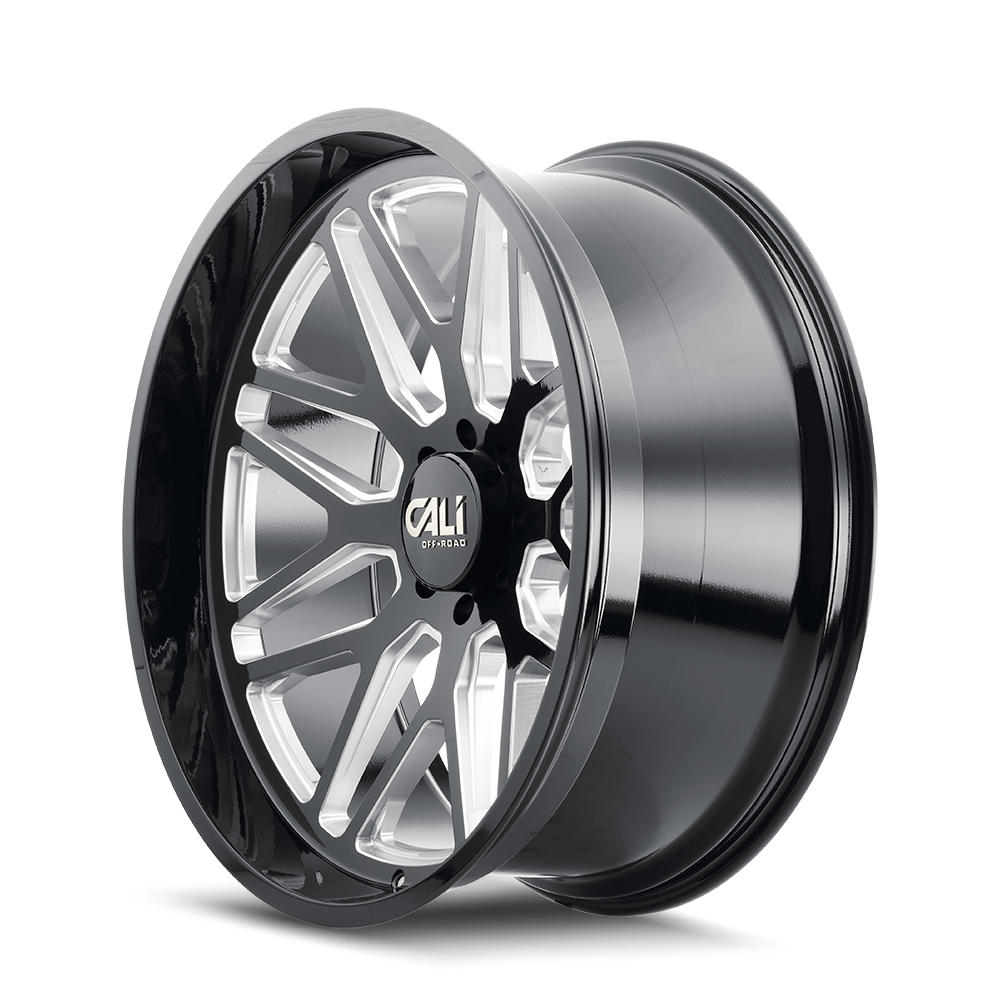 CALI INVADER Wheels Gloss Black/Milled Spokes