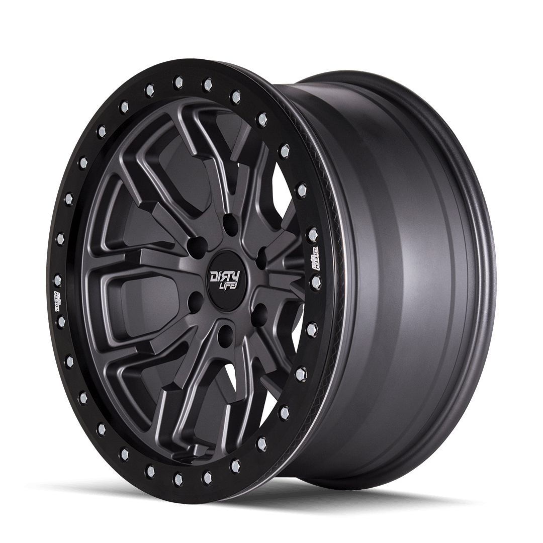 DIRTY LIFE DT-1 Wheels Matte Gunmetal W/Simulated Ring