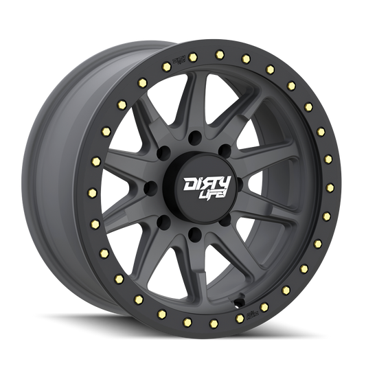 DIRTY LIFE DT-2 Wheels Matte Gunmetal W/Simulated Ring