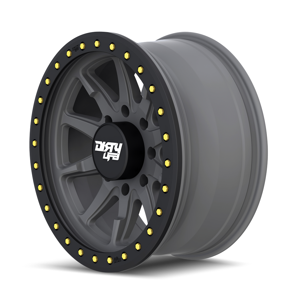 DIRTY LIFE DT-2 Wheels Matte Gunmetal W/Simulated Ring