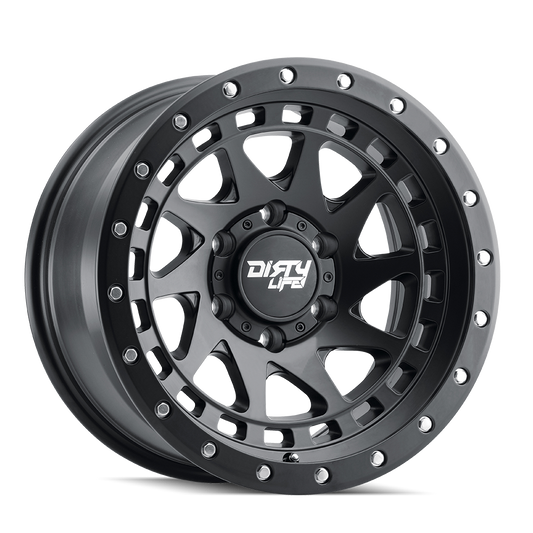 DIRTY LIFE ENIGMA PRO Wheels Matte Black W/Simulated Ring