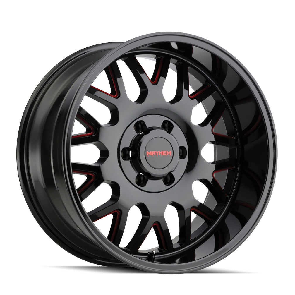 MAYHEM TRIPWIRE Wheels Black W/Prism Red