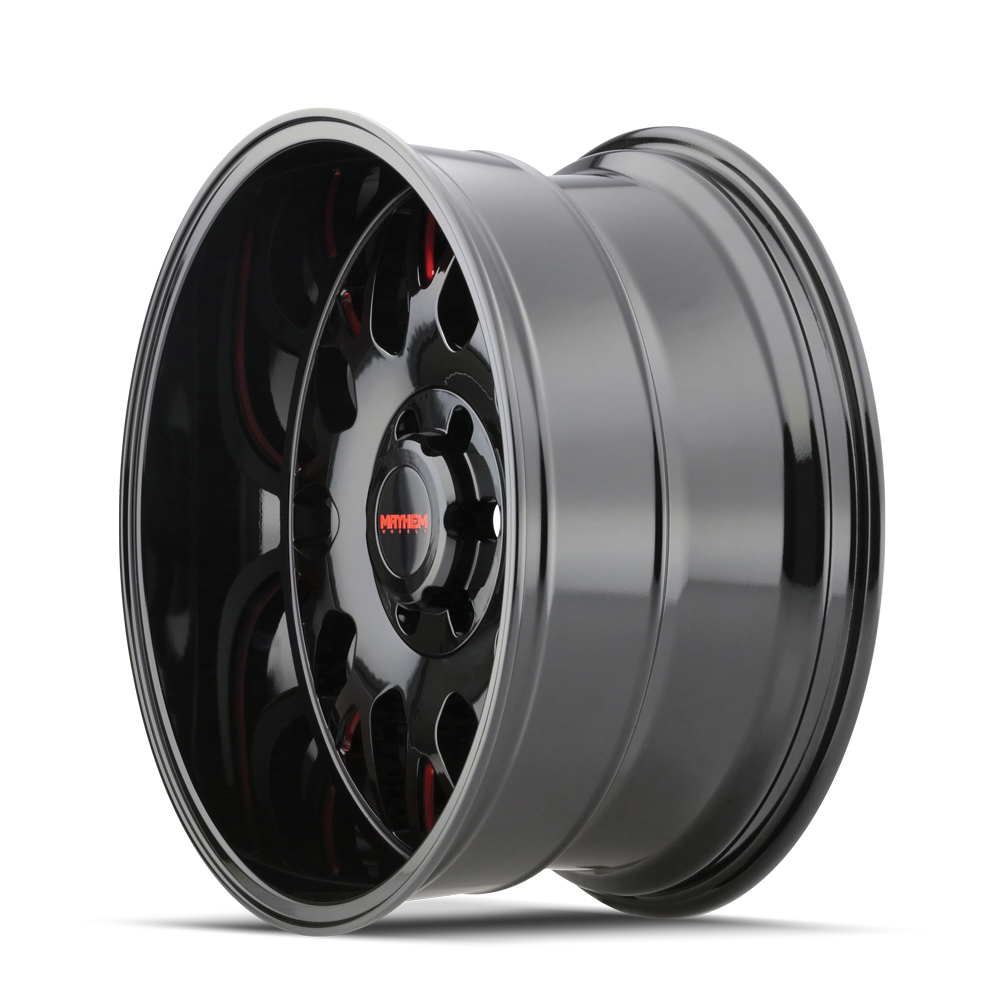 MAYHEM TRIPWIRE Wheels Black W/Prism Red