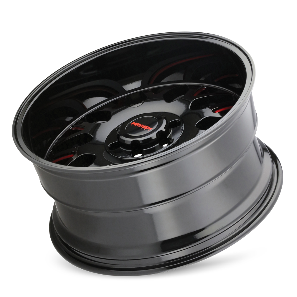 MAYHEM TRIPWIRE Wheels Black W/Prism Red