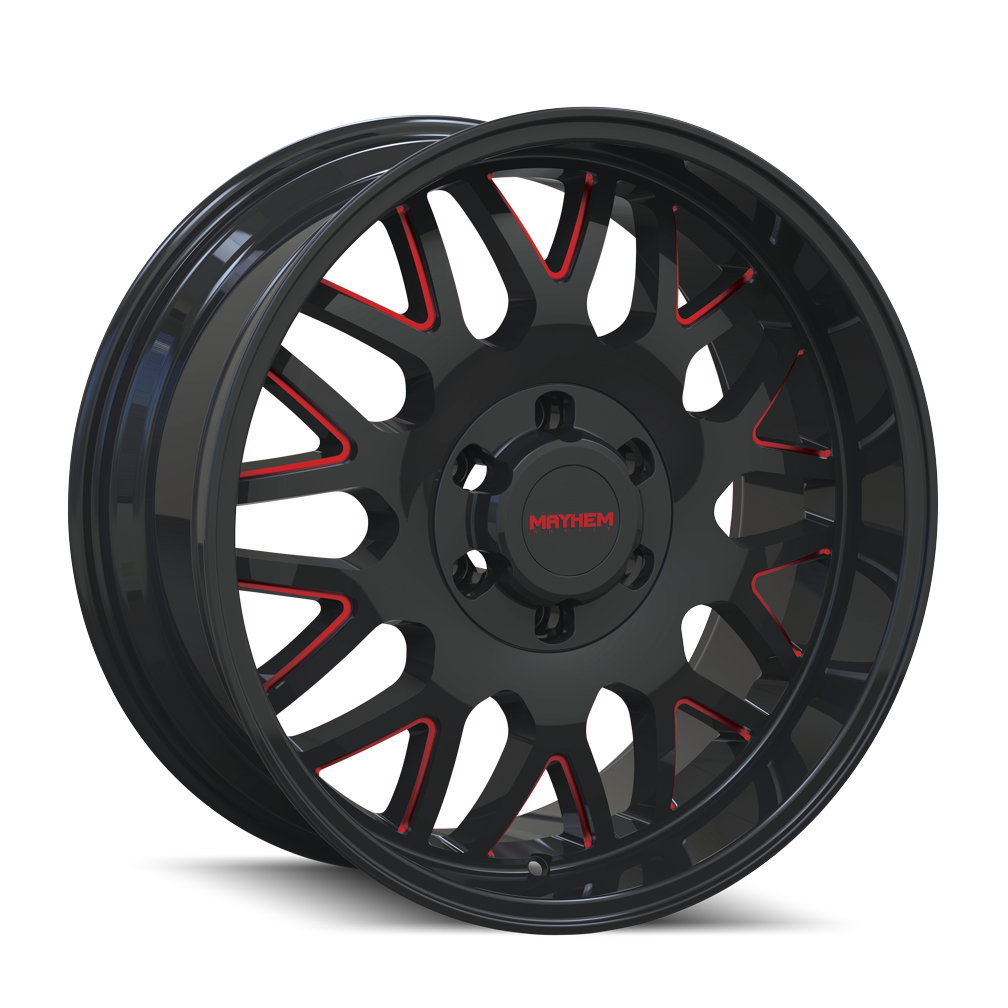 MAYHEM TRIPWIRE Wheels Black W/Prism Red