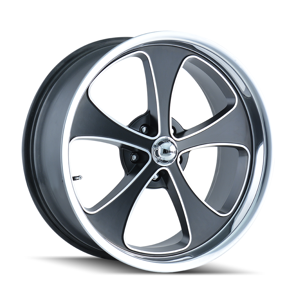 RIDLER 645 Wheels Matte Black/Machined Face/Polished Lip