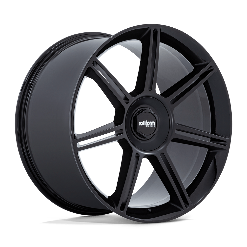 Rotiform Fra 22x12 22x12 60 Offset In Gloss Black W/ M-black Spokes