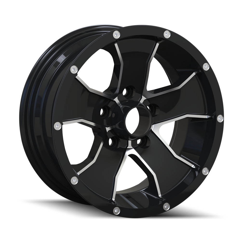TRAILER WHEELS 14 Wheels Black/Machined Face