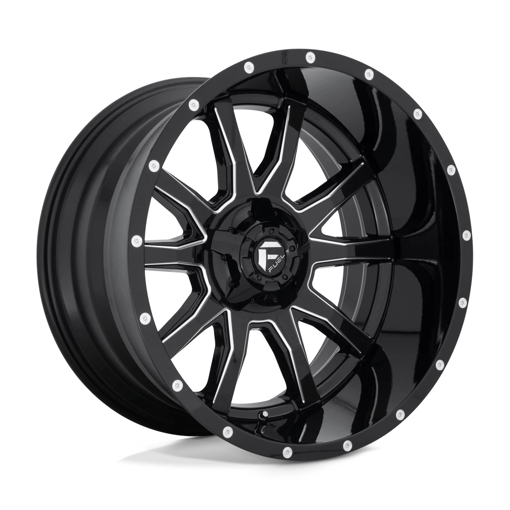 Fuel D627 Vandal Wheels in Gloss Black Milled Finish