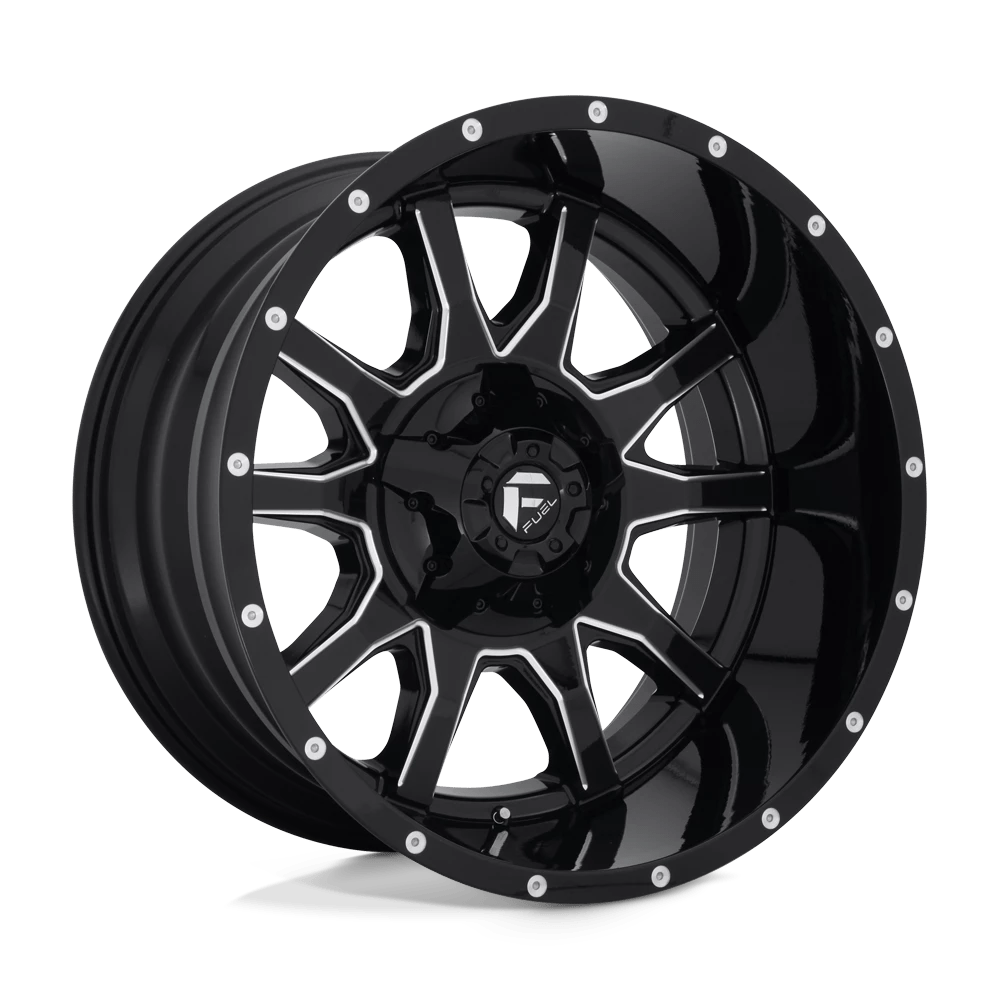 Fuel D627 Vandal Wheels in Gloss Black Milled Finish