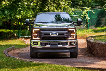 XB LED Headlights: Ford Super Duty (17-19 / Amber DRL / Set)