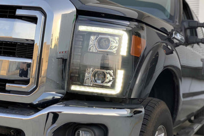 ARex (PRO-Series) Halogen Headlights: Ford Super Duty (11-16) - Black (Set)
