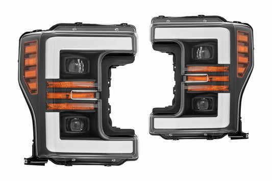 Aftermarket Truck Lights ARex (PRO-Series) Halogen Headlights: Ford Super Duty (17-19) - Black (Set)