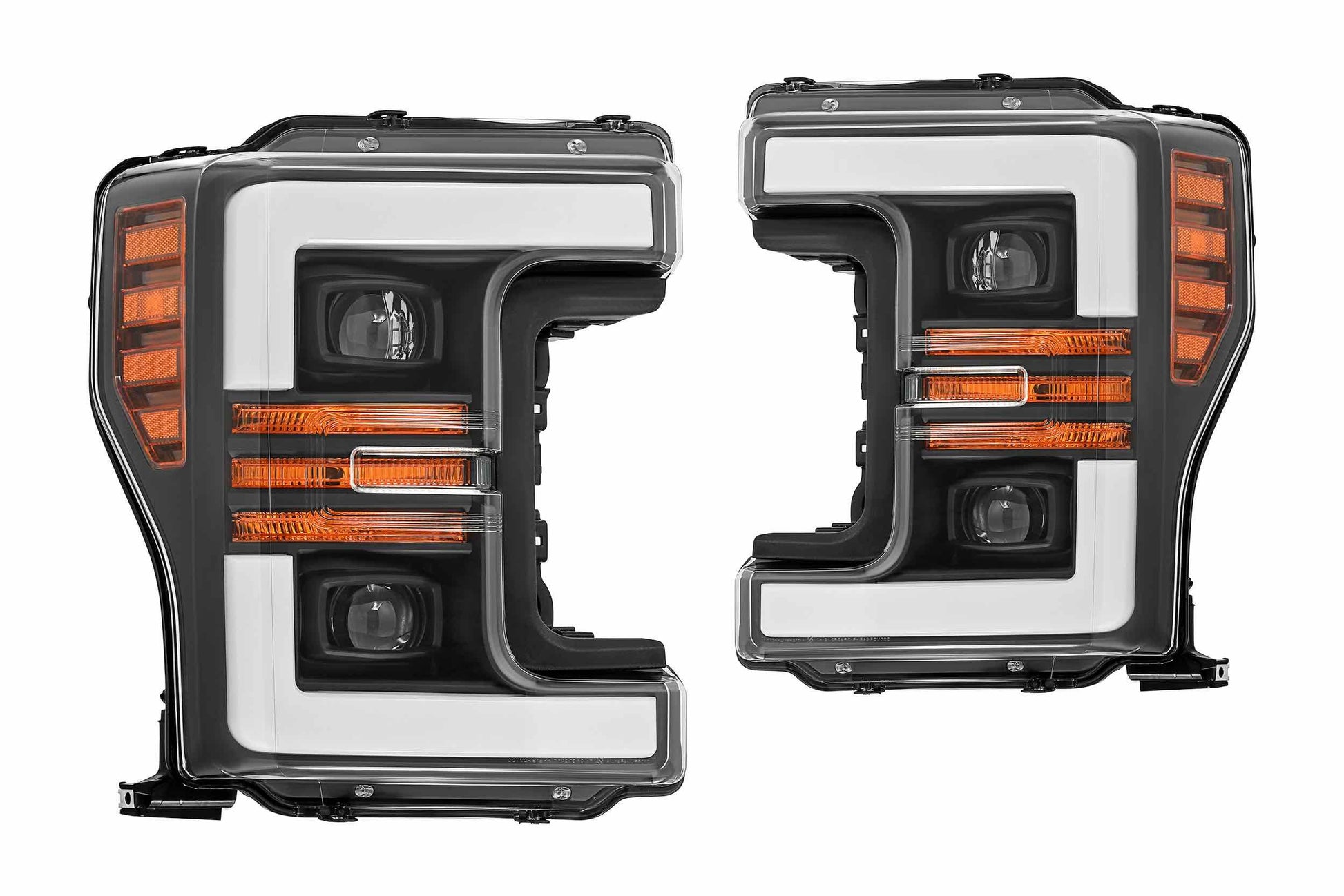 Aftermarket Truck Lights ARex (PRO-Series) Halogen Headlights: Ford Super Duty (17-19) - Jet Black (Set)