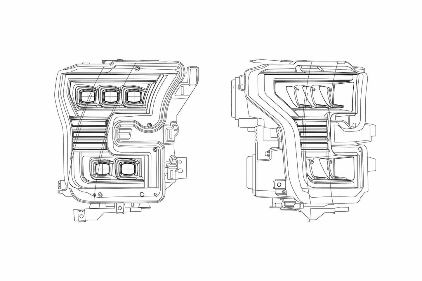 ARex Nova LED Headlights: Ford F150 (15-17) - Alpha-Black (Set)