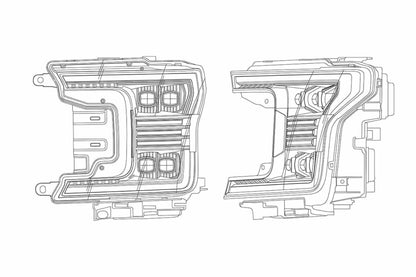 ARex Nova LED Headlights: Ford F150 (18-19) - Alpha-Black (Set)