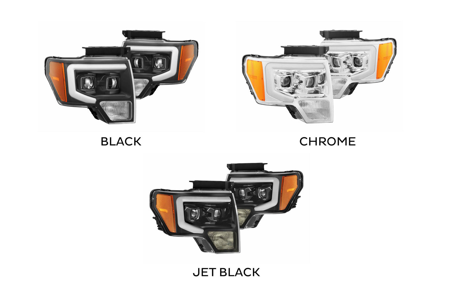 ARex Luxx LED Headlights: Ford F150 (09-14) - Chrome (Set)