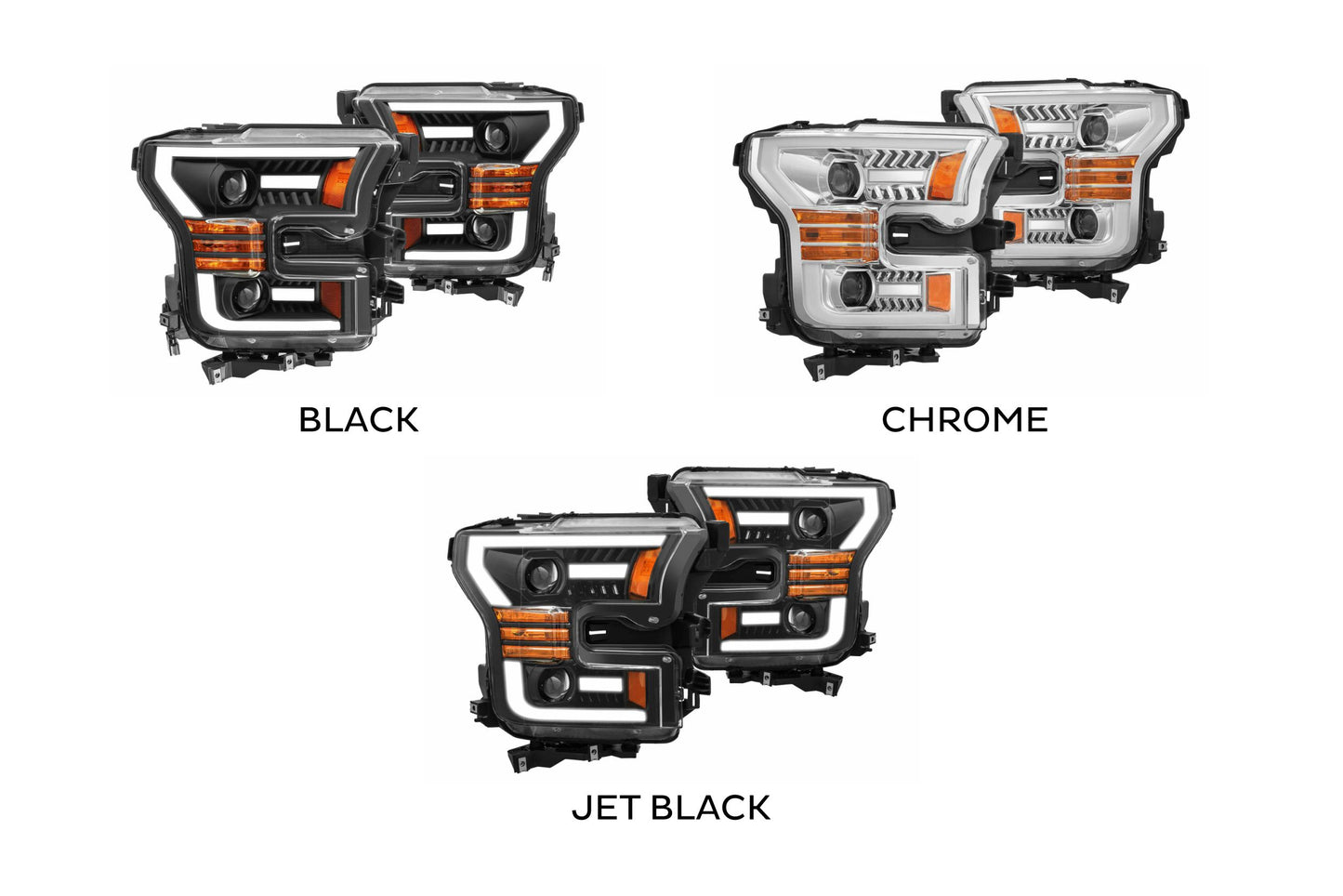 ARex (PRO-Series) Halogen Headlights: Ford F150 (15-17) - Black (Set)