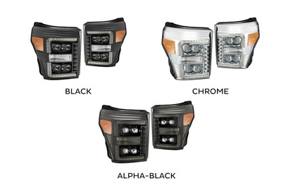 ARex Nova LED Headlights: Ford Super Duty (11-16) - Alpha-Black (Set)