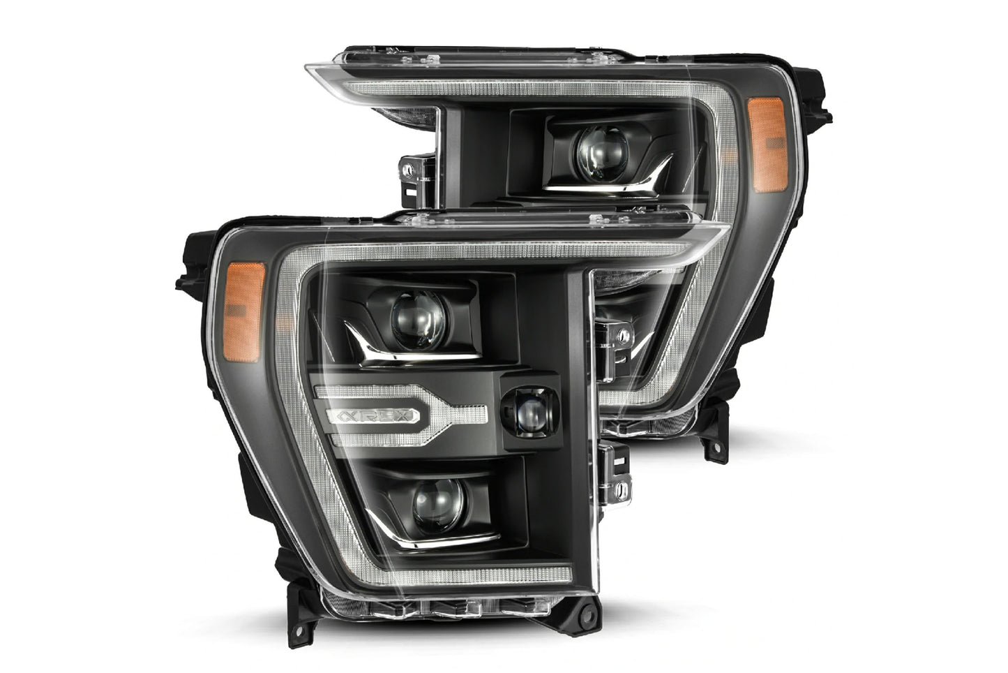 Aftermarket Truck Lights ARex Luxx LED Headlights: Ford F-150 (21+) - Black (Set)