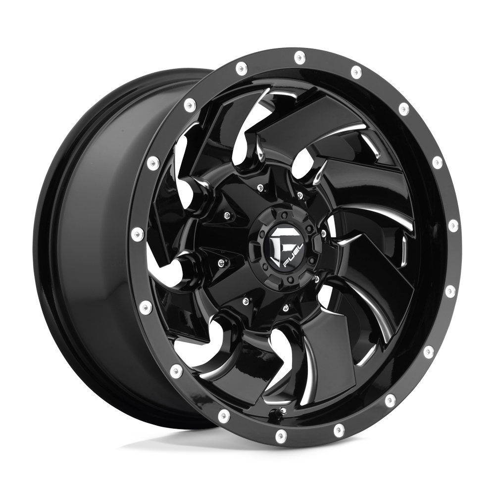 Fuel 1pc D574 Cleaver 17x9 17x9 -12 Offset In Gloss Black Milled