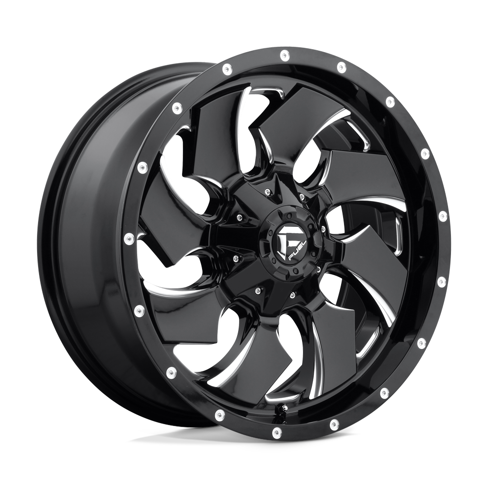 Fuel 1pc D574 Cleaver 20x9 20x9 20 Offset In Gloss Black Milled