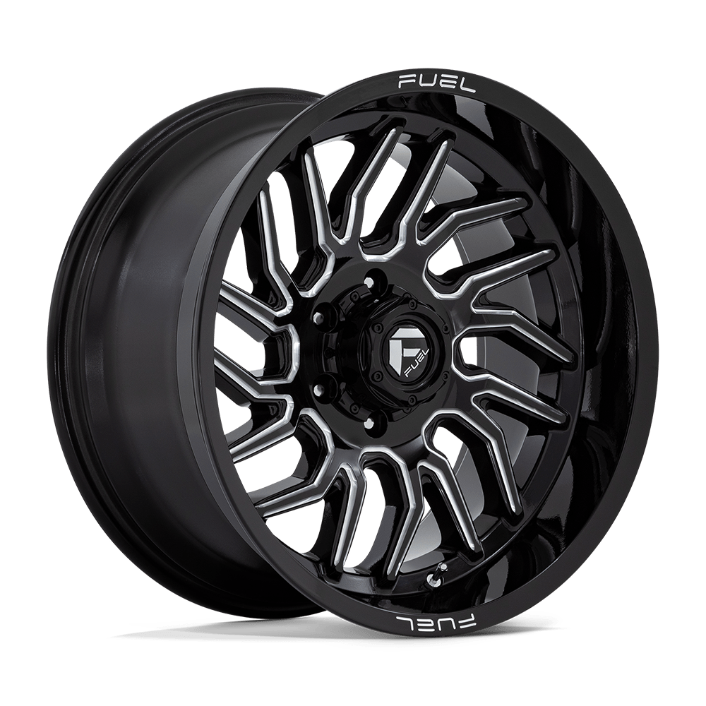 Fuel 1pc D807 Hurricane 20x10 20x10 -18 Offset In Gloss Black Milled
