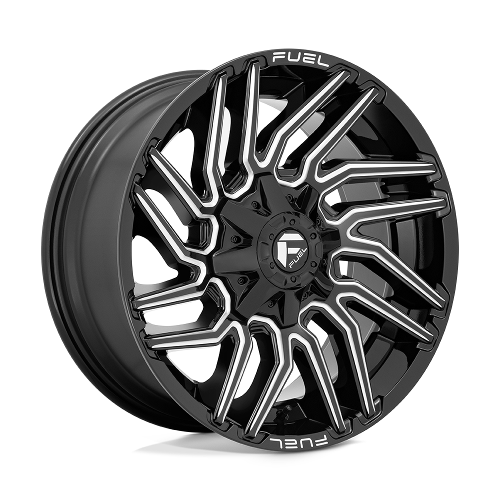 Fuel 1pc D773 Typhoon 22x12 22x12 -44 Offset In Gloss Black Milled