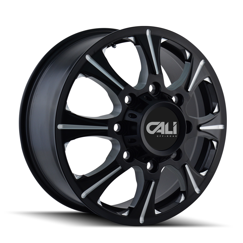 CALI OFF-ROAD BRUTAL Wheels Front Black/Milled Spokes