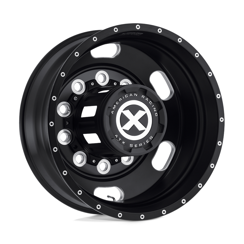 Atx Ao402 Indy 24.5x8.25 24.5x8.25 -168 Offset In Satin Black Milled - Rear