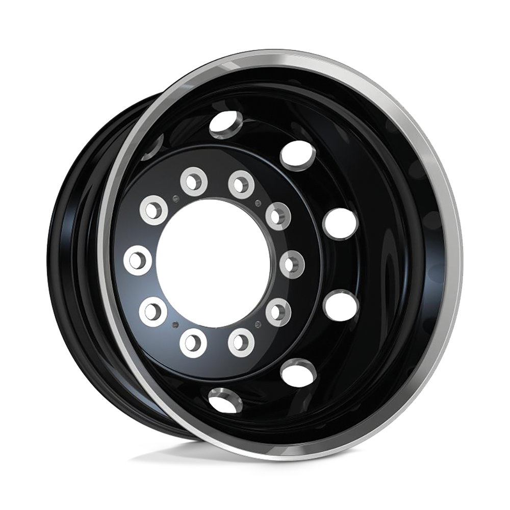 Atx Ao404 Journey 24.5x8.25 24.5x8.25 -168 Offset In Glossy Black W/ Polished Lip - Rear Outer