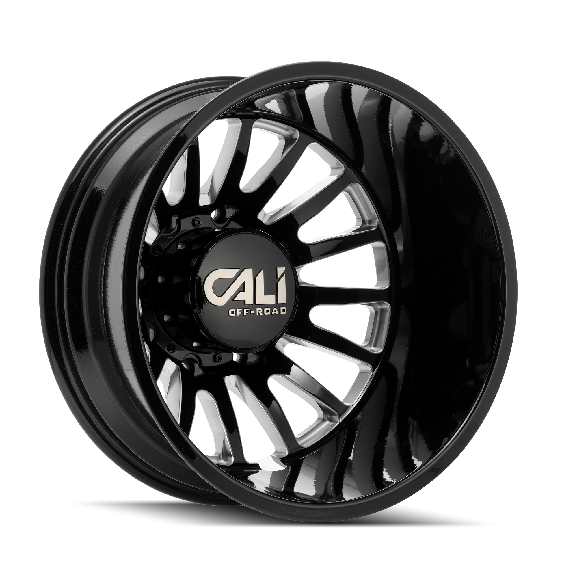 CALI OFF-ROAD SUMMIT DUALLY Wheels Gloss Black/Milled Spokes