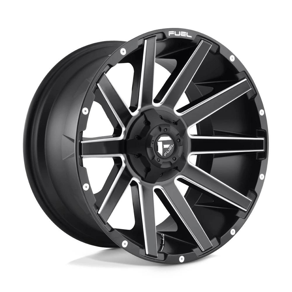 Fuel D616 Contra Wheels in Matte Black Milled Finish
