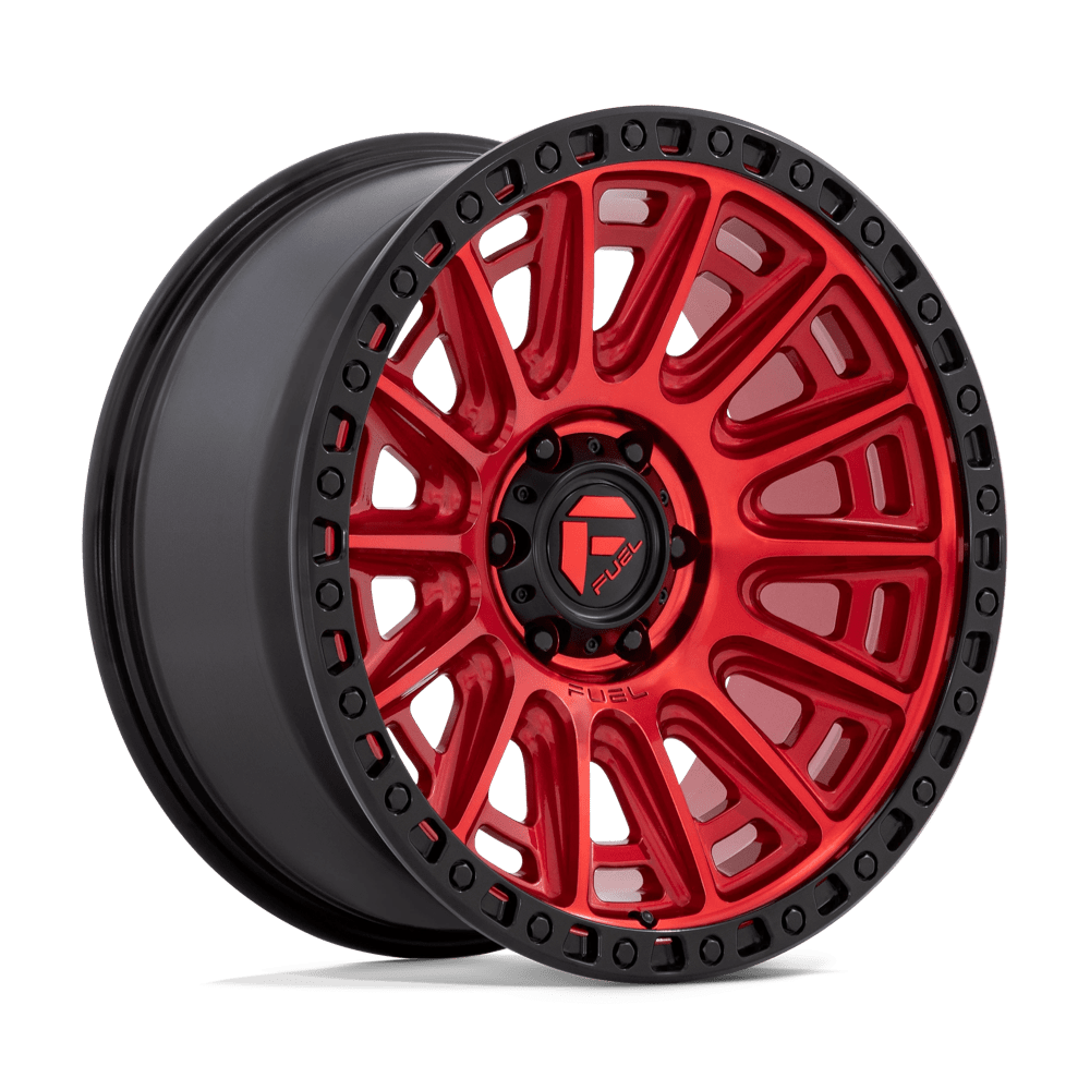 Fuel D834 Cycle Wheels in Candy Red W/ Black Ring Finish