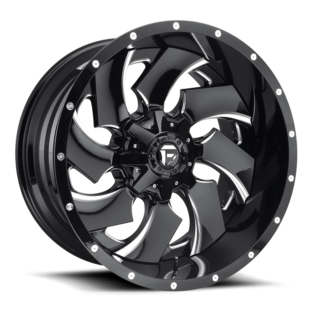 Fuel 2pc D239 Cleaver 24x16 24x16 -99 Offset In Gloss Black Milled