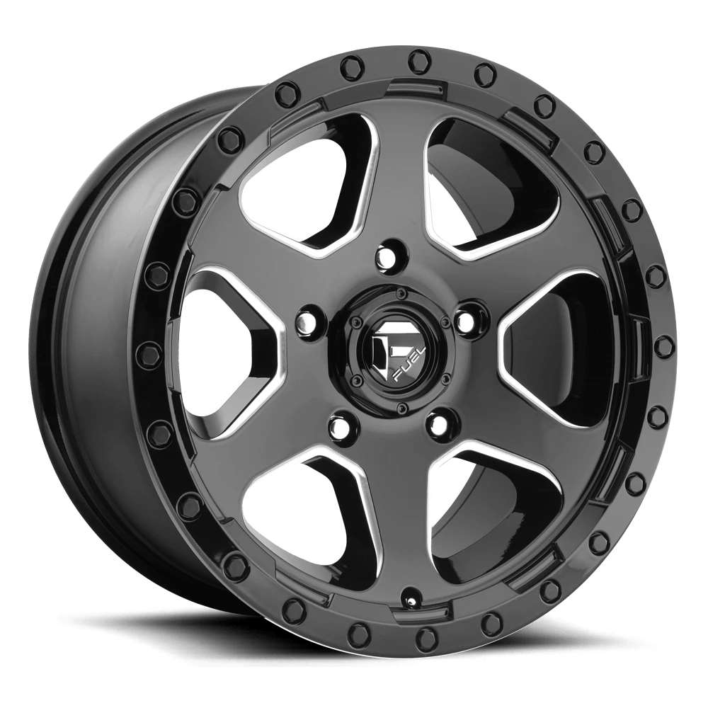 Fuel D590 Ripper Wheels in Gloss Black Milled Finish