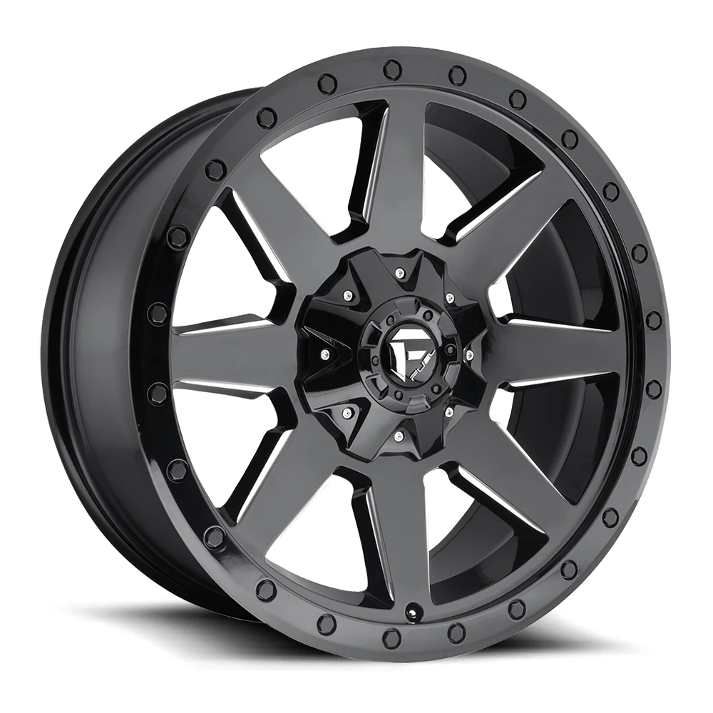 Fuel D597 Wildcat Wheels in Gloss Black Milled Finish