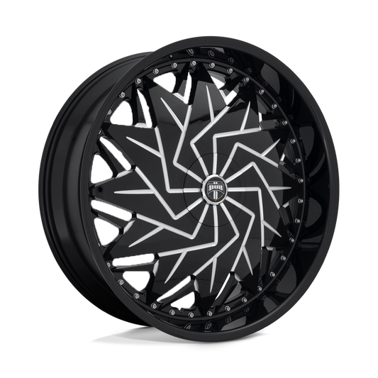 Dub 1pc S231 Dazr 26x9 26x9 25 Offset In Gloss Black Milled