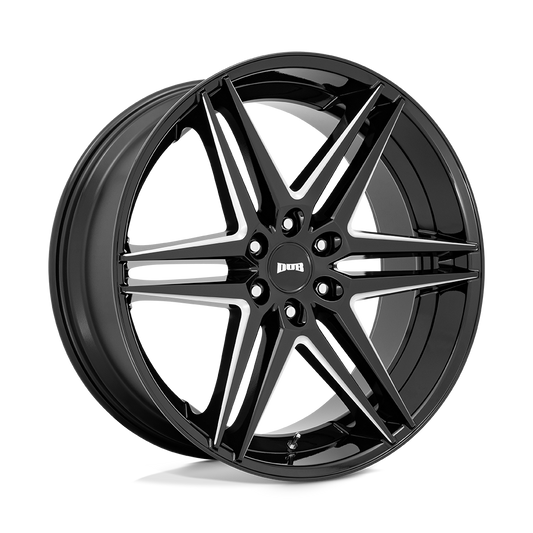 Dub 1pc S267 Dirty Dog 26x10 26x10 30 Offset In Glossy Black Milled