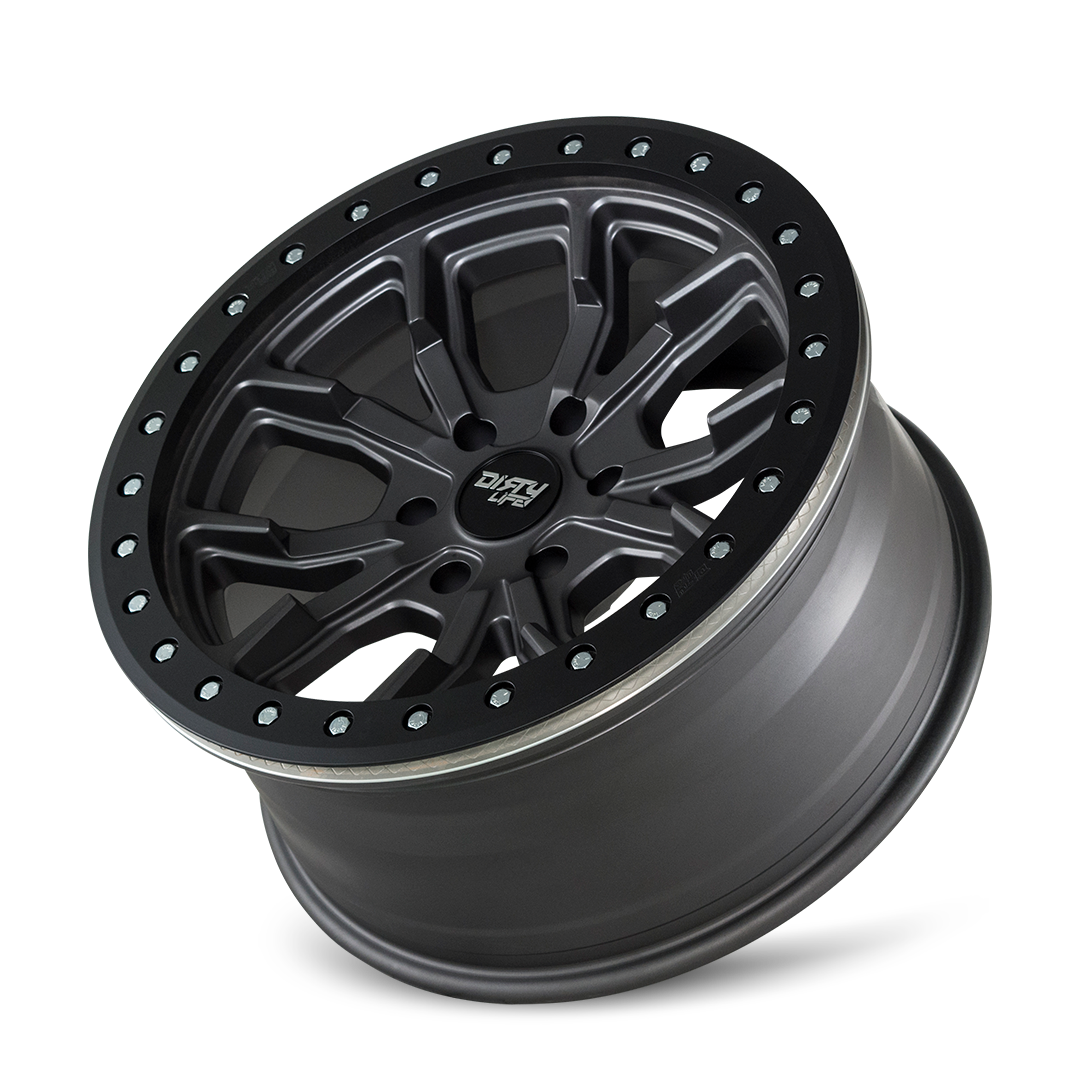 DIRTY LIFE DT-1 Wheels Matte Gunmetal W/Simulated Ring