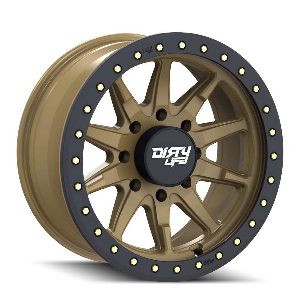 DIRTY LIFE DT-2 Wheels Satin Gold W/Simulated Ring