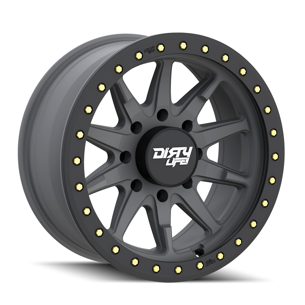 DIRTY LIFE DT-2 Wheels Matte Gunmetal W/Simulated Ring