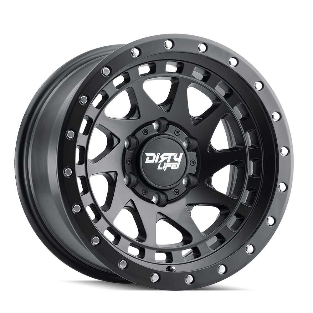 DIRTY LIFE ENIGMA PRO Wheels Matte Black W/Simulated Ring