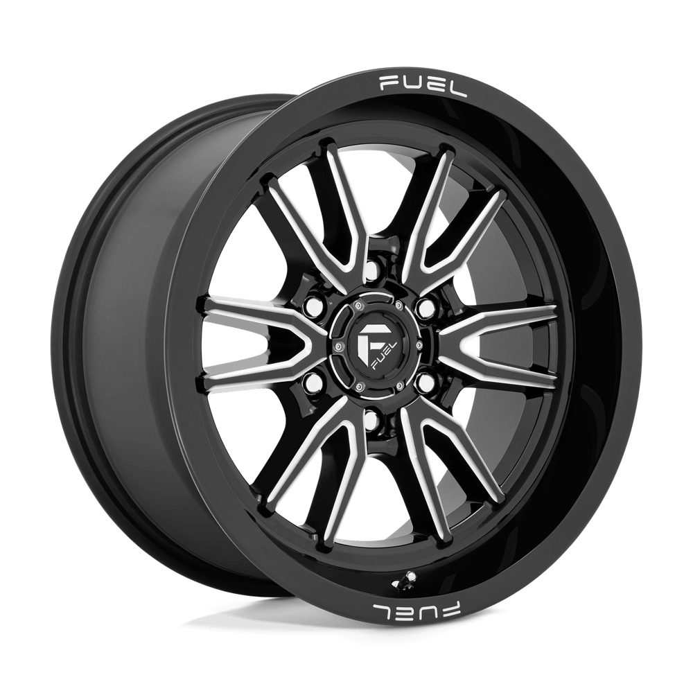 Fuel D761 Clash Wheels in Gloss Black Milled Finish